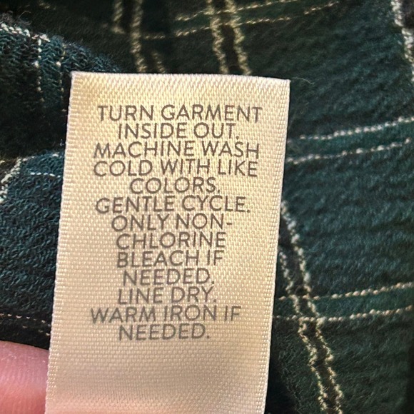 J Jill Green Plaid 3/4 Sleeve Button Front Shirt Top Tall Size S - Picture 8 of 8